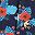 Navy Floral