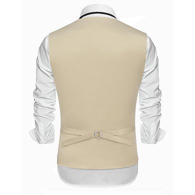 COOFANDY Men' Suit Vests Slim Fit Waistcoat Notch Lapel Casual Formal Vest