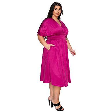 Plus Size Cyra Empire Midi Dress