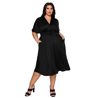 Plus Size Cyra Empire Midi Dress