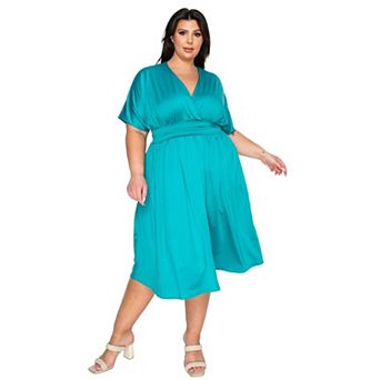 Plus Size Cyra Empire Midi Dress