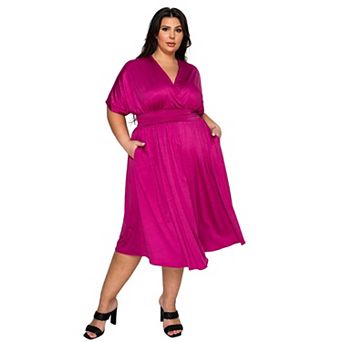 Plus Size Cyra Empire Midi Dress