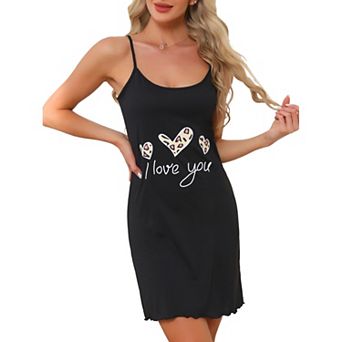 Women's Cami Nightgown Cute Sleeveless Nightdress Chemise Sleepwear Camisole Nightshirt