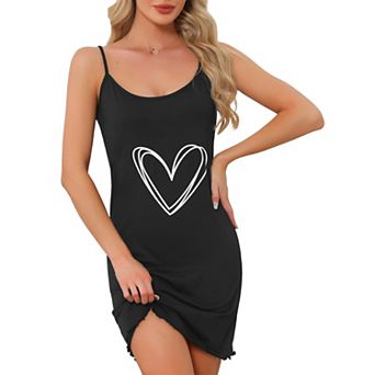 Women's Cami Nightgown Cute Sleeveless Nightdress Chemise Sleepwear Camisole Nightshirt
