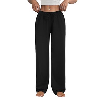Ekouaer Women Pajama Pants Comfy Pj Bottom with Pockets Stretch Plaid Sleepwear and Plaid Medium