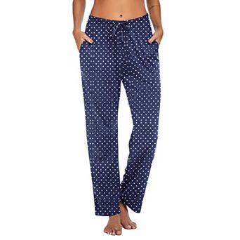 Ekouaer Women Pajama Pants Comfy Pj Bottom with Pockets Stretch Plaid Sleepwear and Plaid Medium