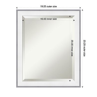 Maya Beveled Framed Bathroom Vanity Wall Mirror