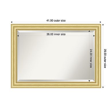 Sophia Beveled Framed Bathroom Vanity Wall Mirror