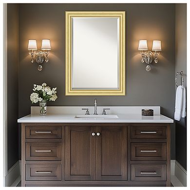 Sophia Beveled Framed Bathroom Vanity Wall Mirror