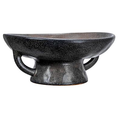 Stoneware Decorative Bowl With Reactive Glaze Finish
