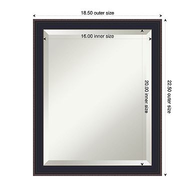 Havana Black Bronze Beveled Framed Bathroom Vanity Wall Mirror