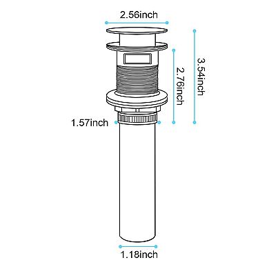 Compact Pop-Up Sink Stopper with Removable Cover for Quick DIY Setup