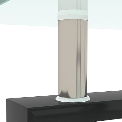 Modern Rectangle Clear Glass Coffee Table