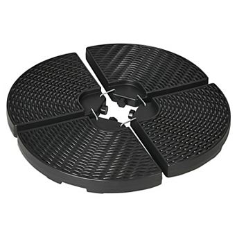 4 pc Cantilever Umbrella Base Weights, Fillable Cross Base Plates