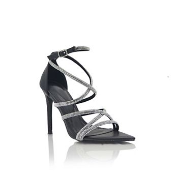 Rhinestone Strappy Stiletto Heel Sandal