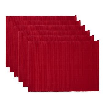 DII Ribbed Cotton Placemat Set/6