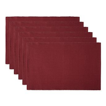DII Ribbed Cotton Placemat Set/6