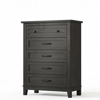 5 Dresser for Bedroom, 41 Inch Tall Drawer Dresser with Large Storage, Wooden Closet Chest