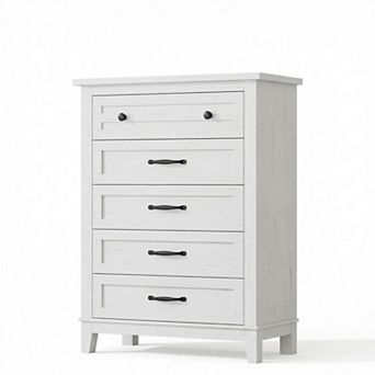 5 Dresser for Bedroom, 41 Inch Tall Drawer Dresser with Large Storage, Wooden Closet Chest