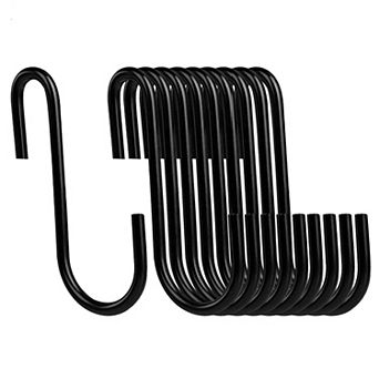 10 Pack Heavy Duty Steel S Hooks Hanging Rack for Kitchen Pots and Storage