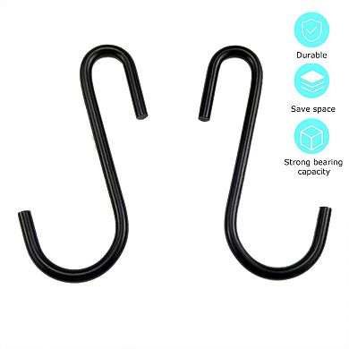 10 Pack Heavy Duty Steel S Hooks Hanging Rack for Kitchen Pots and Storage