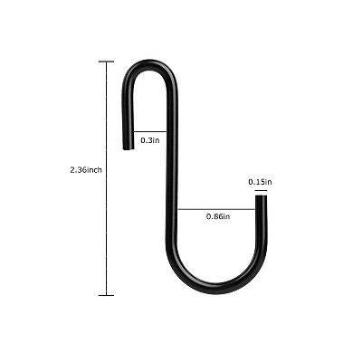 10 Pack Heavy Duty Steel S Hooks Hanging Rack for Kitchen Pots and Storage
