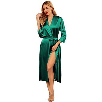 Ekouaer Silk Robes for Women Long Satin Bride Bridesmaid Wedding Party Robes Lightweight