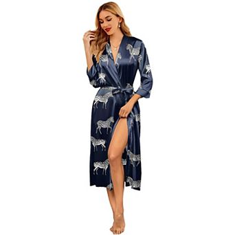 Ekouaer Silk Robes for Women Long Satin Bride Bridesmaid Wedding Party Robes Lightweight