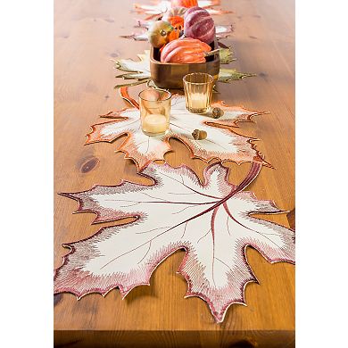 DII Embroidered Fall Embroidered Cut-Out Table Runner, 14x60