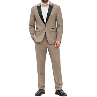 COOFANDY Men' Dress Suits 3 pc Classic Fit Tuxedo Suit Wedding Dinner Prom Party Set