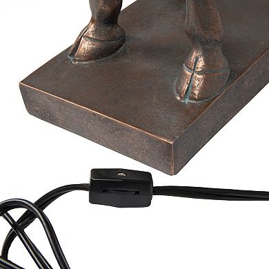 Hello Honey Resin Giraffe Table Lamp with Linen Shade