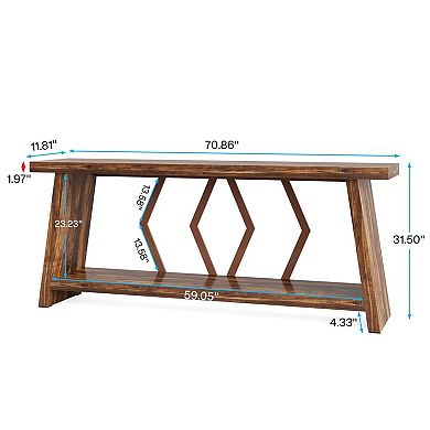 Rectangular Console Table with Reinforced Legs for Living Room or Hallway