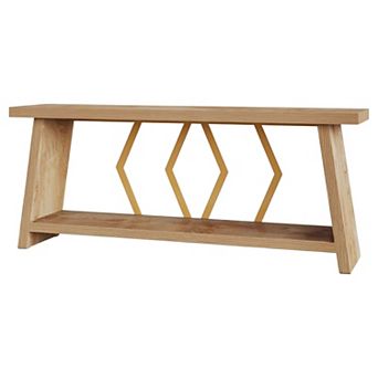Rectangular Console Table with Reinforced Legs for Living Room or Hallway