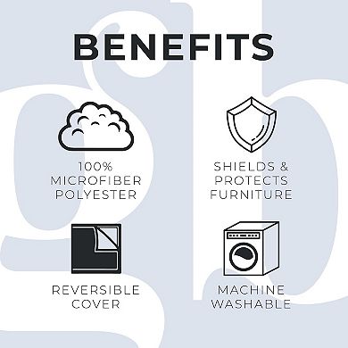 Reversible Patchwork Recliner Chair Cover - Washable Slipcover Furniture Protector with Recliner