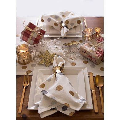 DII Christmas Metallic Printed Napkin Set/6