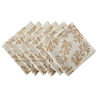 DII Christmas Metallic Printed Napkin Set/6