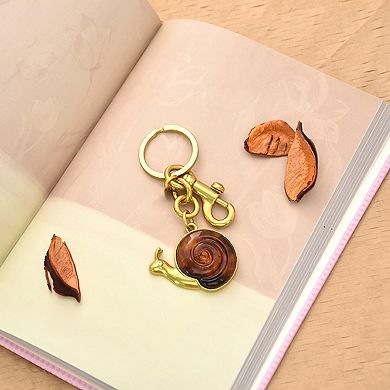Fruit Bag Charm Key Chain Snail Coffee Accessory Purse Gifts Women