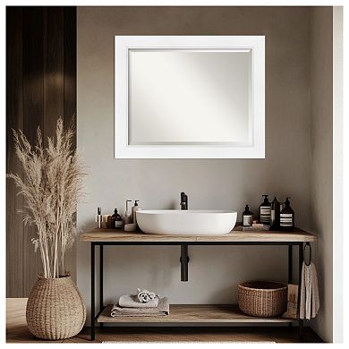 Sloped Beveled Framed Bathroom Vanity Wall Mirror