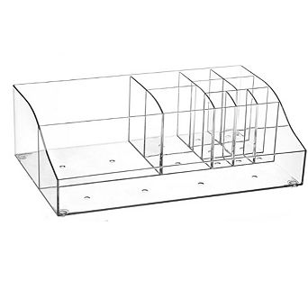 Great Ambitions 5-Pack Bathroom Organizer: Tray & 4 Jars for Vanity Storage