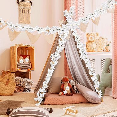 Cherry Blossom Garland Artificial Silk Flower Vines Hanging For Home Wedding