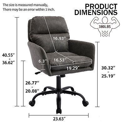Ergonomic Swivel Artificial Leather Adjustable Office Chair for Long Sitting and Office Use