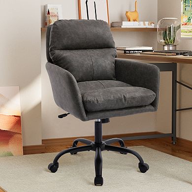 Ergonomic Swivel Artificial Leather Adjustable Office Chair for Long Sitting and Office Use
