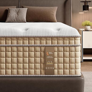 Mattress 14 Inch Hotel Collection Hybrid Extra Lumbar Shoulder Support Fiberglass-Free