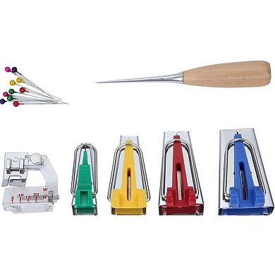 Bias Tape Maker Kit Set 6mm 12mm 18mm 25mm Sewing Quilting Tools with Accessories