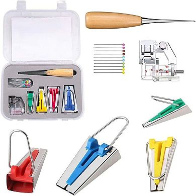 Bias Tape Maker Kit Set 6mm 12mm 18mm 25mm Sewing Quilting Tools with Accessories