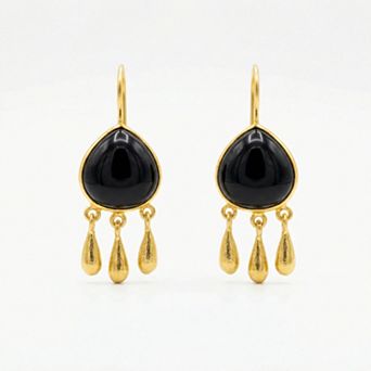 The Collective by DBJ Tassel Drop Earrings with Black Onyx