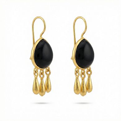 The Collective by DBJ Tassel Drop Earrings with Black Onyx
