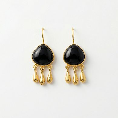 The Collective by DBJ Tassel Drop Earrings with Black Onyx