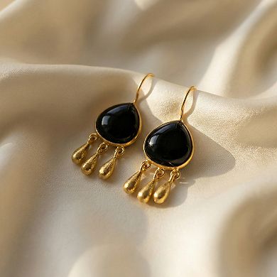 The Collective by DBJ Tassel Drop Earrings with Black Onyx