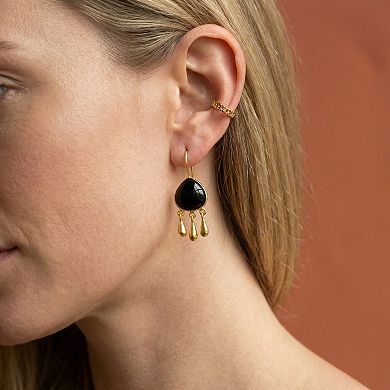 The Collective by DBJ Tassel Drop Earrings with Black Onyx
